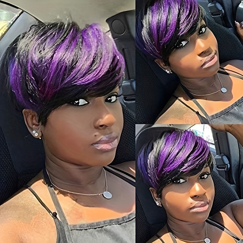 Burgundy pixie online cut wig