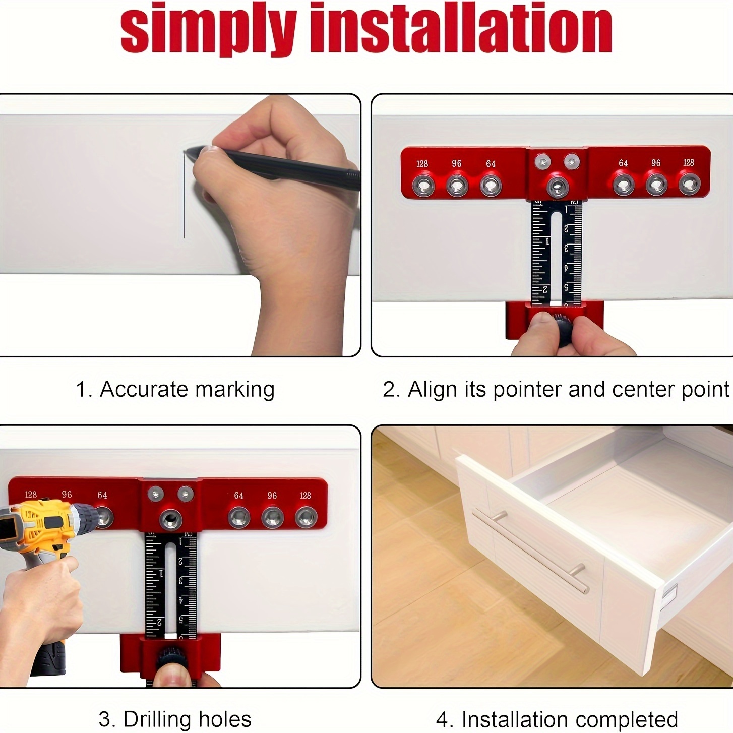 Handle Jig Adjustable Hardware Doweling Jig Temu
