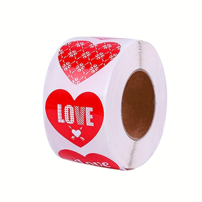 500Pcs Autocollants Coeur- Valentin Love Coeur Étiquettes