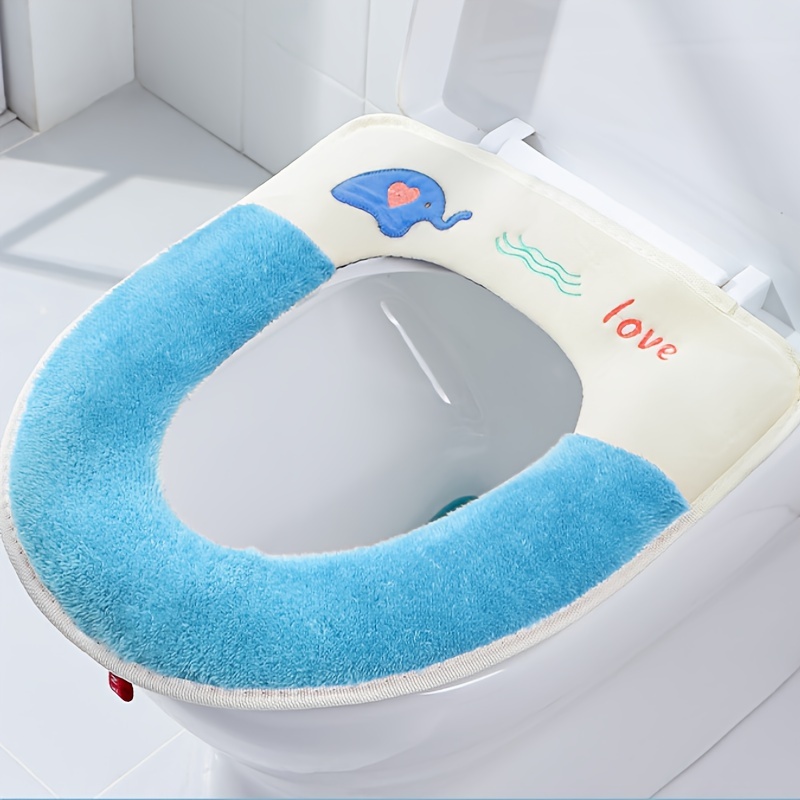 Sticky Toilet Seat with Buckle Waterproof Warm Thickened Winter