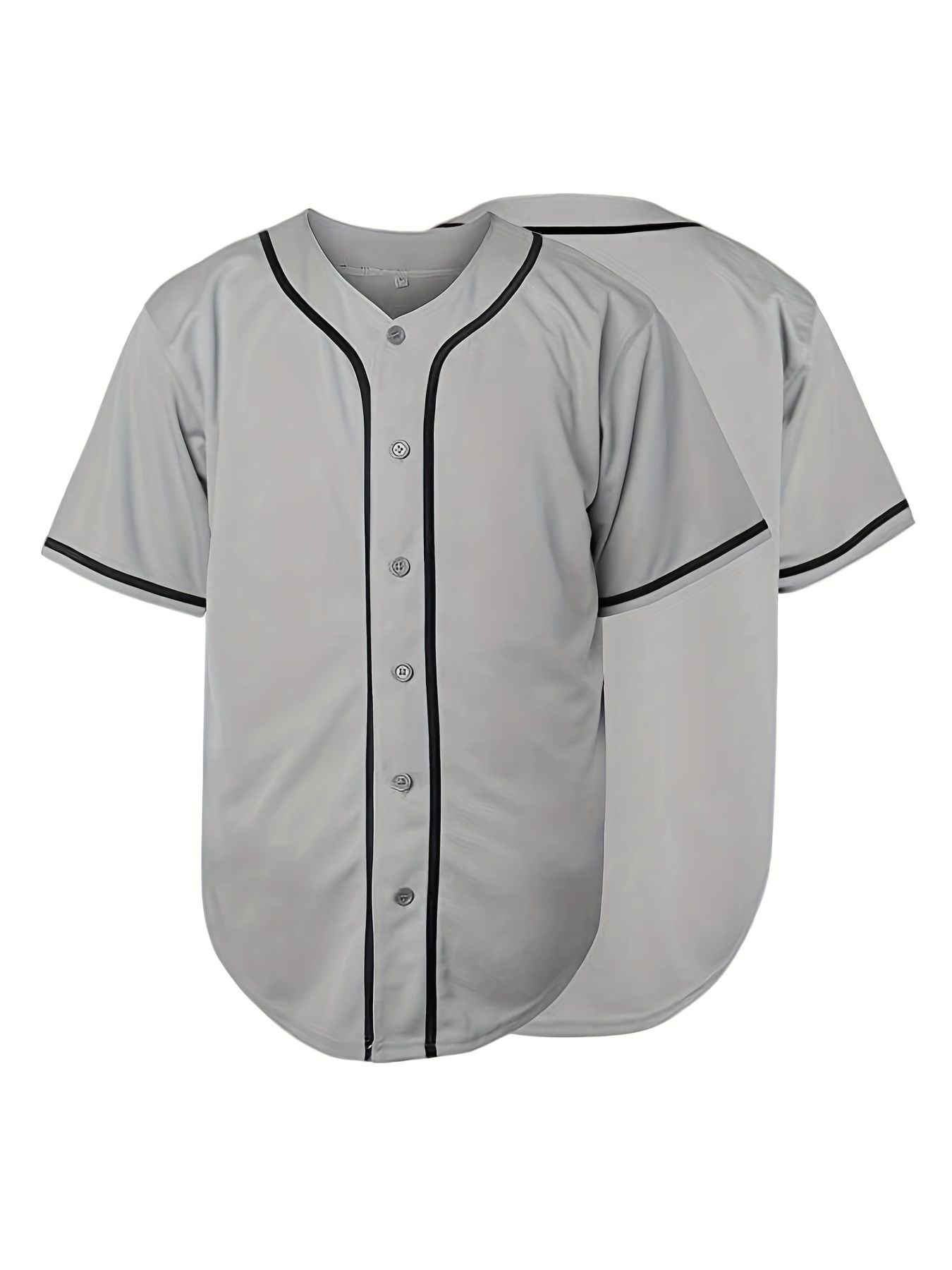 Camiseta de béisbol clásica para hombre: elegante camisa de manga corta con  botones para entrenamiento y competición