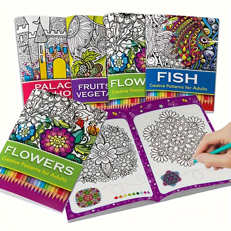 1book 16 Page English Simple Stroke Coloring Picture Diy - Temu