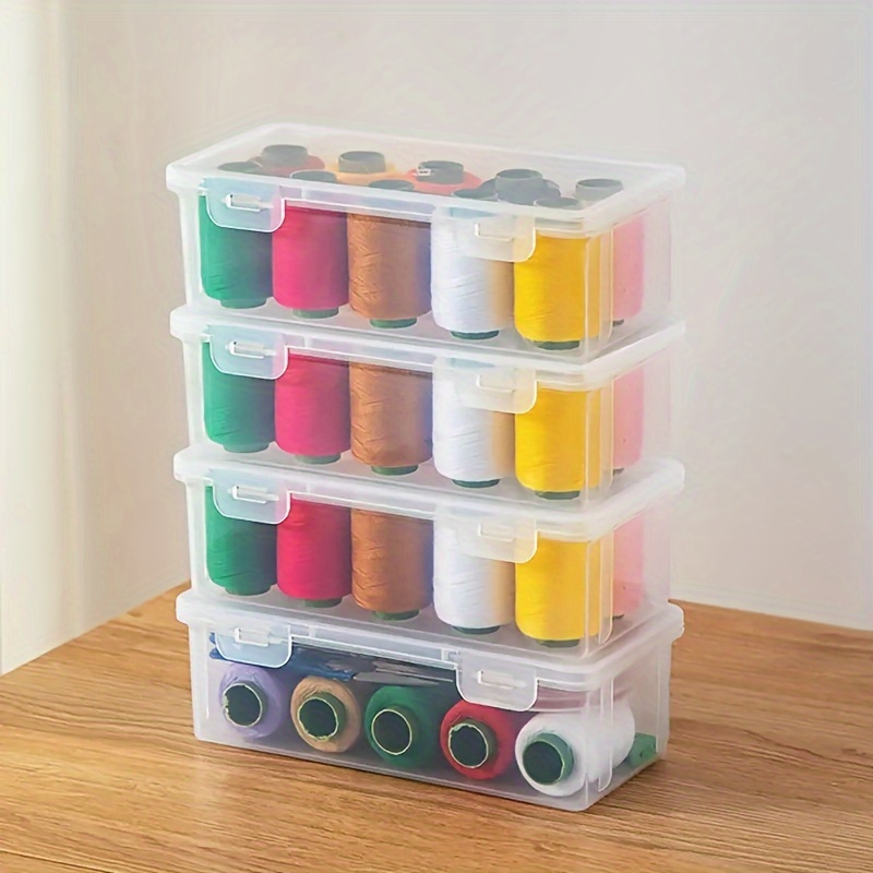 Plastic Transparent Storage Box Sewing Tools Accessories - Temu
