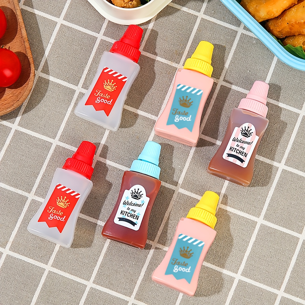 Tumotsit Mini Ketchup, Bouteilles compressibles pour sauces, 2