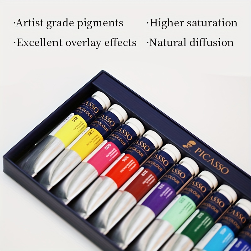 PHOENIX Watercolor Paint Set 24x12ml / 0.4 Fl Oz Tubes Non-toxic