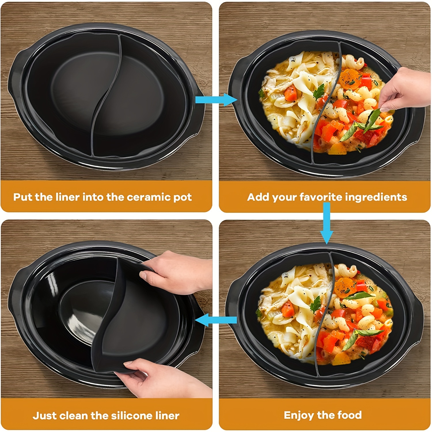 Wholesale Exploring the Versatility of Non-Stick Silicone Crockpot Liners:  Insights from a Supplier factory and manufacturers