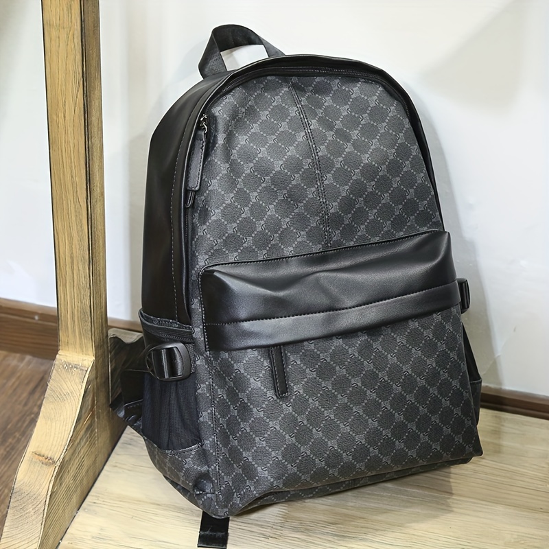 Men's Backpack Laptop Backpack Plaid Large Capacity Travel