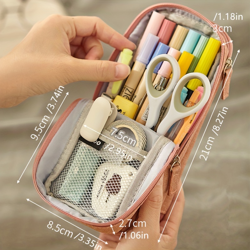 Folding Pencil Case Large Capacity Pen Pencil Bag Pencil - Temu