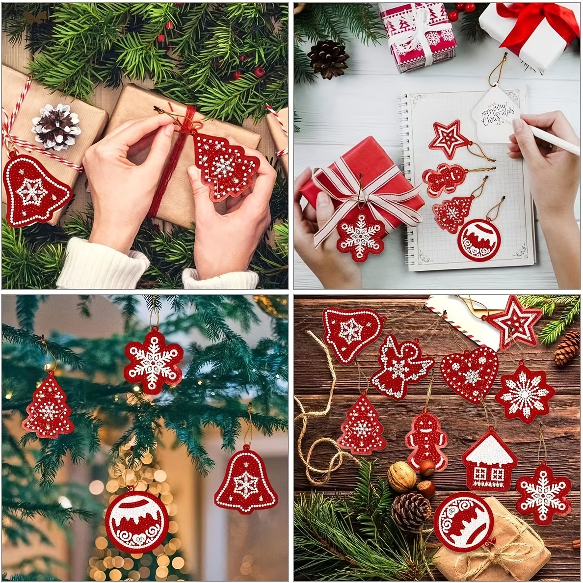 Christmas Decoration 5d Diamond Painting Set, Christmas Tree Hanging Set, Christmas  Gift Accessories Paired With Gift Giving Decorations, Packaging Accessories,  Suitable For Gift Giving - Temu