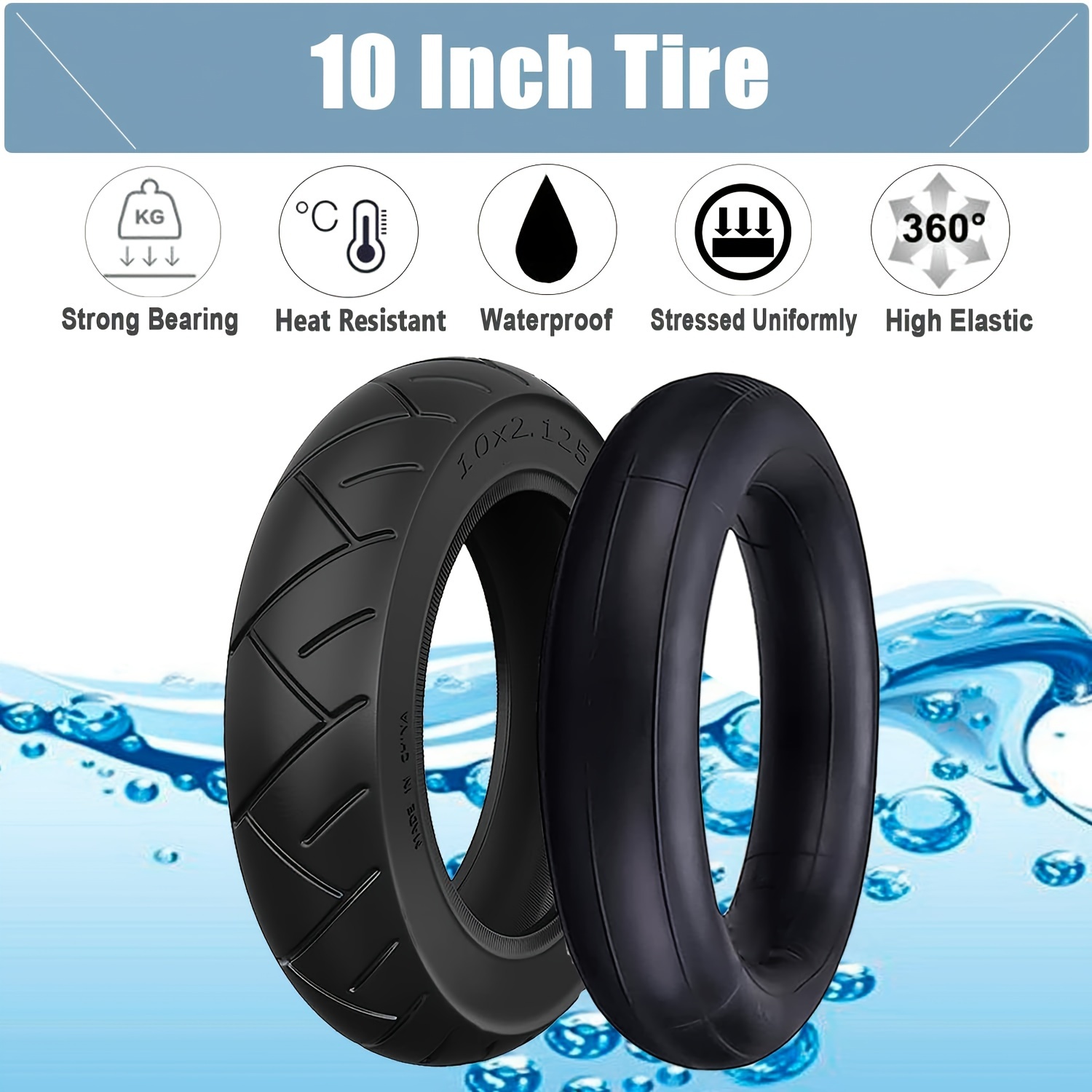 10x2.125 tire durable rubber wheels quality