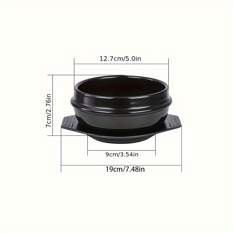 Bibimbap Earthenware Stone Bowl, Korean Cooking Soup Ceramic Pot, Donabe Pot  For Ttukbaegi And Korean Stew With Tray, Commercial Ceramic Casserole -  Temu Austria