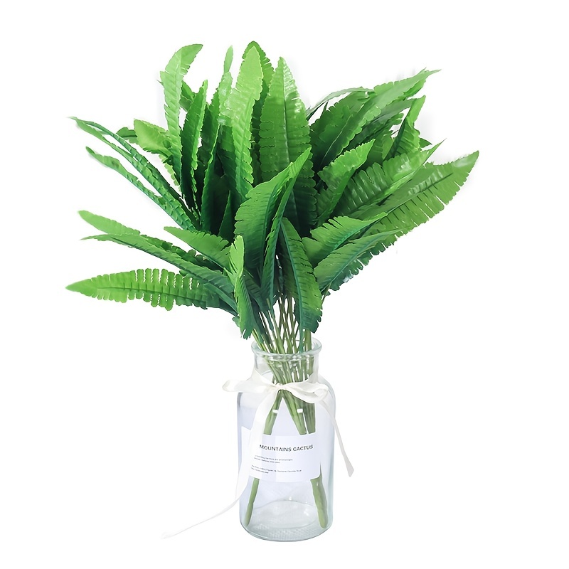 1pc 5/7 Ramas Plantas Artificiales Verdes Hojas Palma - Temu