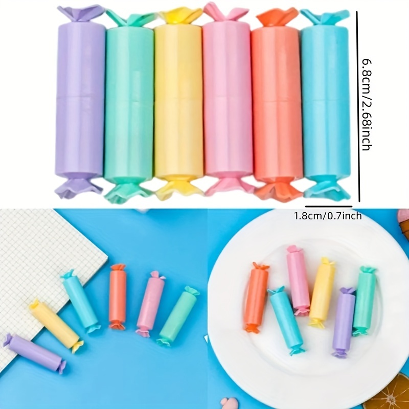 24 Pieces Mini Highlighter Candy Pastel Highlighter for Kid Student 6  Colors Cute Chisel Tip Marker Pen Highlighter for Candy Party Birthday  Drawing
