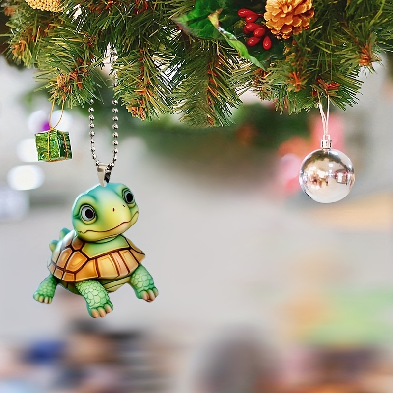 Niedliche Schildkröte Anhänger Auto Hängende Ornament Acryl Schildkröte  Dekor Anhänger Ornament Anhänger Baum M5D4 Baum Weihnachten Auto