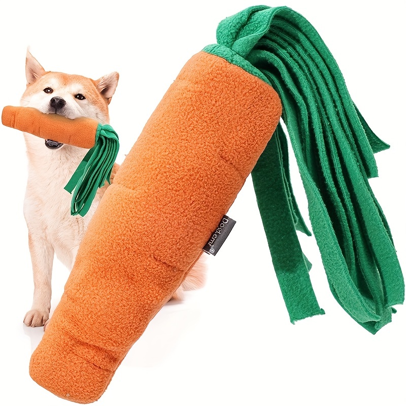 Carrot Chew & Squeak Dog Toy