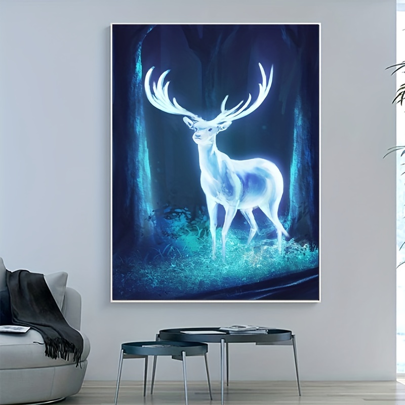 Abstract Deer  Paint with Diamonds Deer Canvas Art