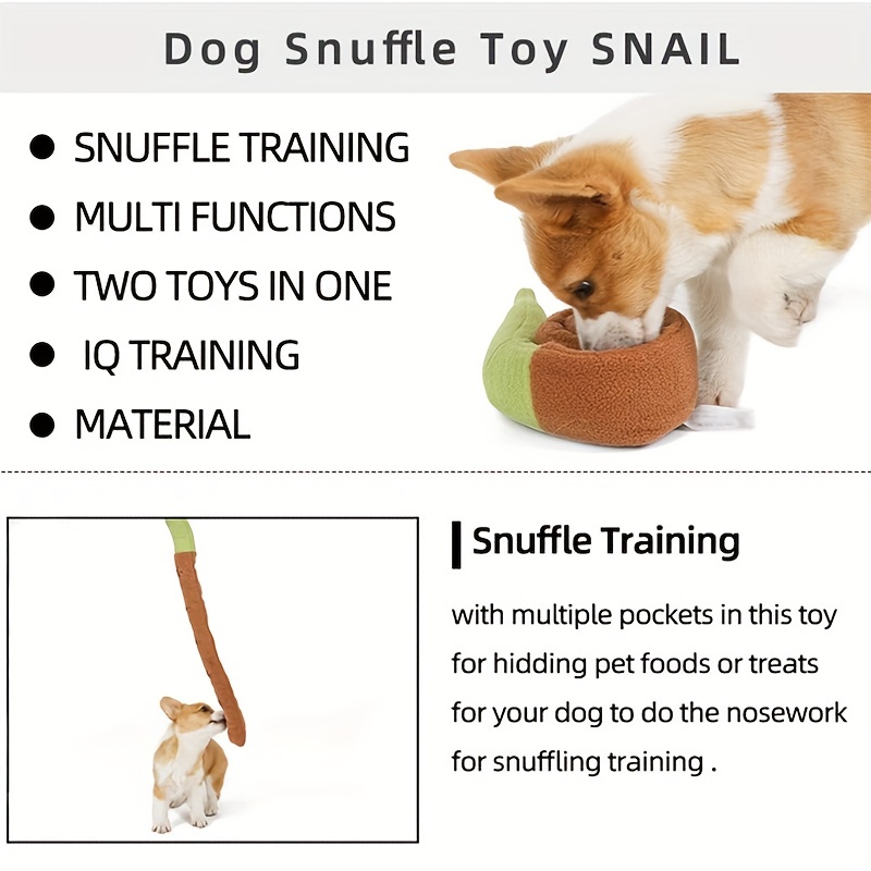 INJOYA, Snail Dog Toy Interactive & Snuffle
