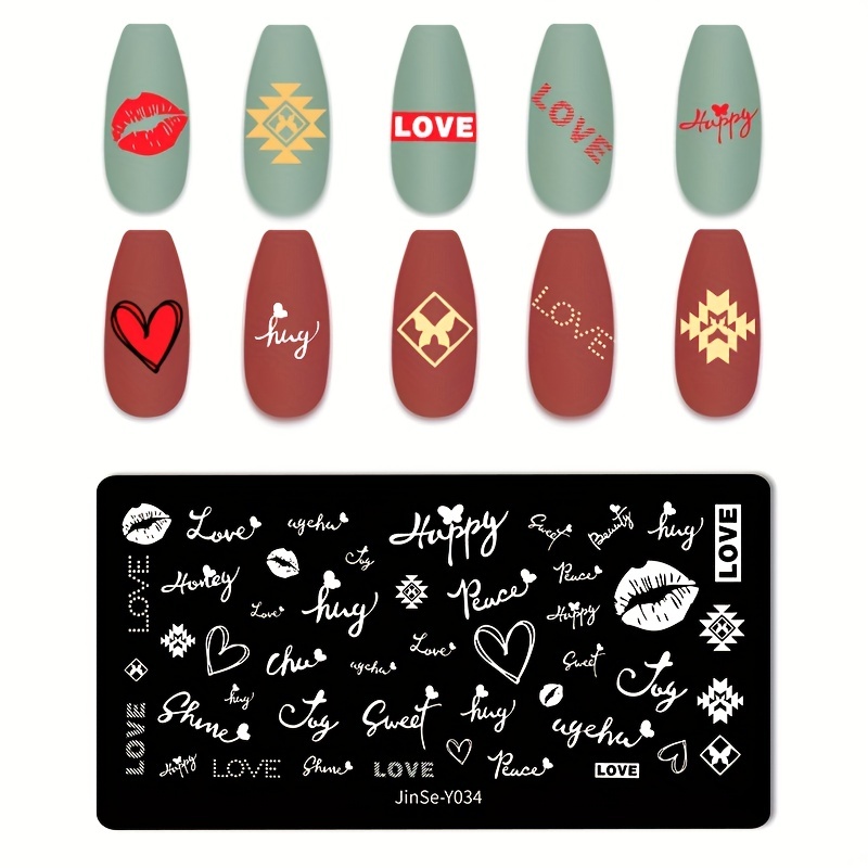 Nail Stamp Template for Salon and Home Manicure
