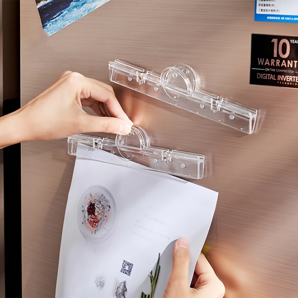 Refrigerator Magnetic Paper Clip Document Receipt Clip - Temu