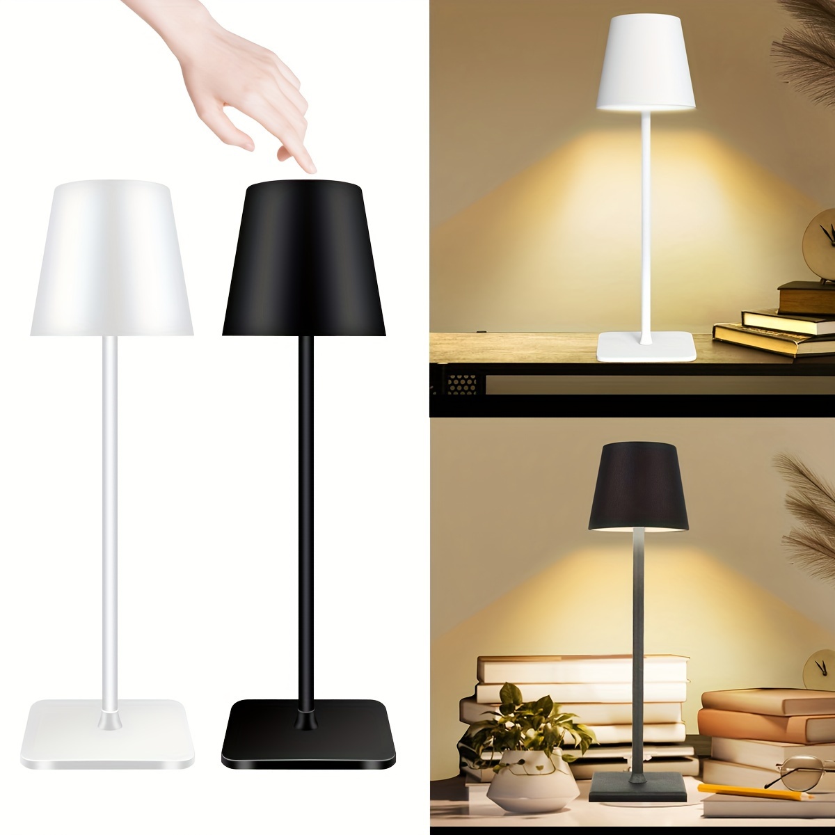 Rechargeable Table Lamp Led Cordless Desk Lamp Nightstand - Temu
