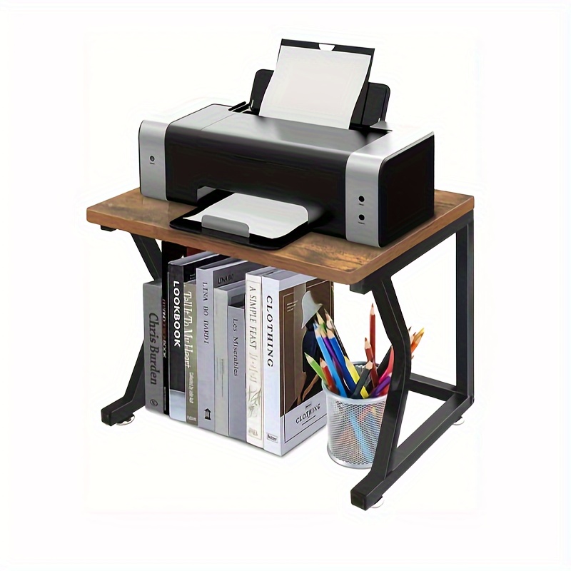  Soporte para impresora de organza simple estante para impresora  multicapa, soporte de CPU para debajo de la mesa, estante de almacenamiento  para impresora de escritorio para el hogar, soporte multifuncional (color 
