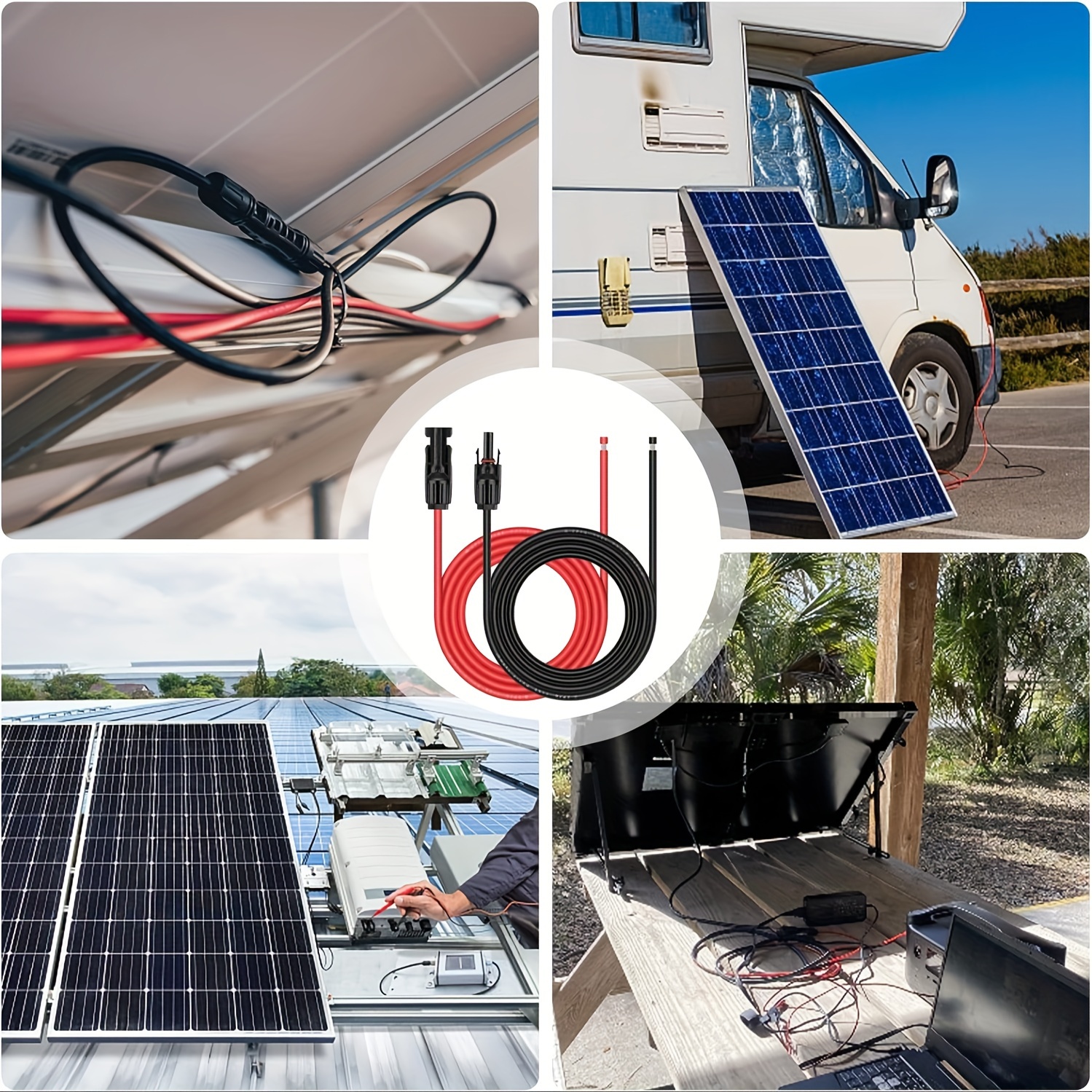 XTVTX Câble Panneau Solaire 15m, Câble Solaire 4mm², Câble d'Extension  Solaire, Câble solaire photovoltaïque,avec connecteurs MC-4,pour panneaux  solaires et systèmes à énergie(12 AWG 15m) : : Commerce, Industrie  et Science