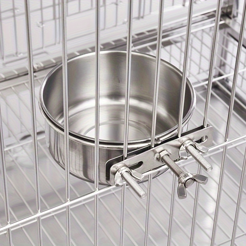 Elevated Dog Food Bowl Water Bowl For Cage Stainless Steel - Temu