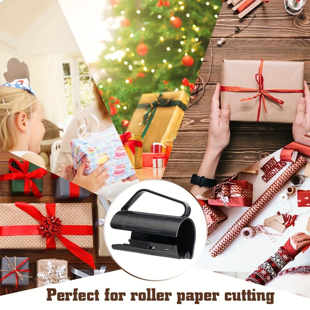 Sliding Wrapping Paper Cutter Gift Wrap Cutter for Thanksgiving Christmas Wrapping  Paper Craft Cutter Tools roll Slitter Cutter