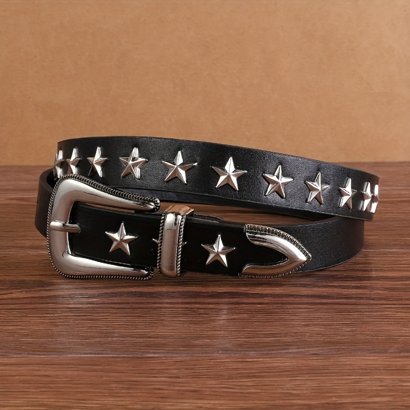 Vintage Anchor Pin Buckle Belt Classic Solid Color Leather - Temu