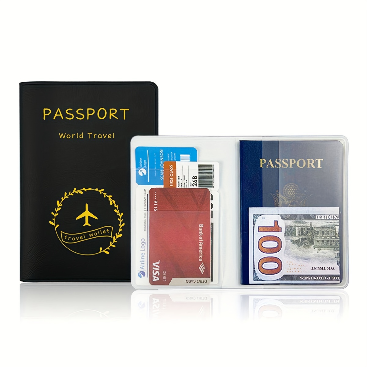 Funda Pasaporte Viaje En Avión Funda Pasaporte Hombre Mujer - Temu