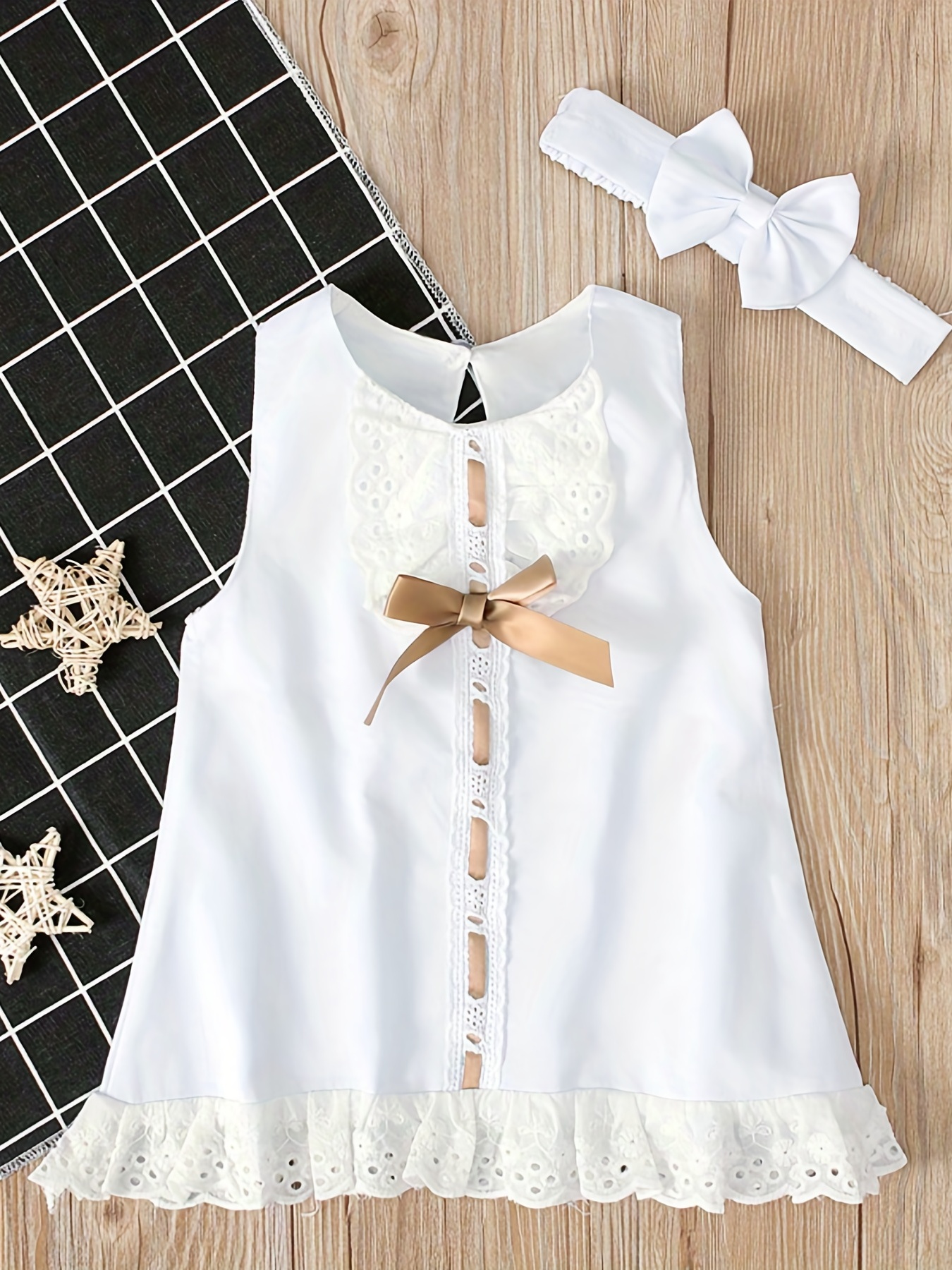 Lace Maternity Tank in White