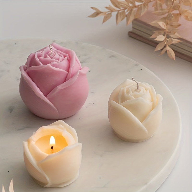 3d Rose Silicone Molds Valentine's Day Rose Candle Mold - Temu