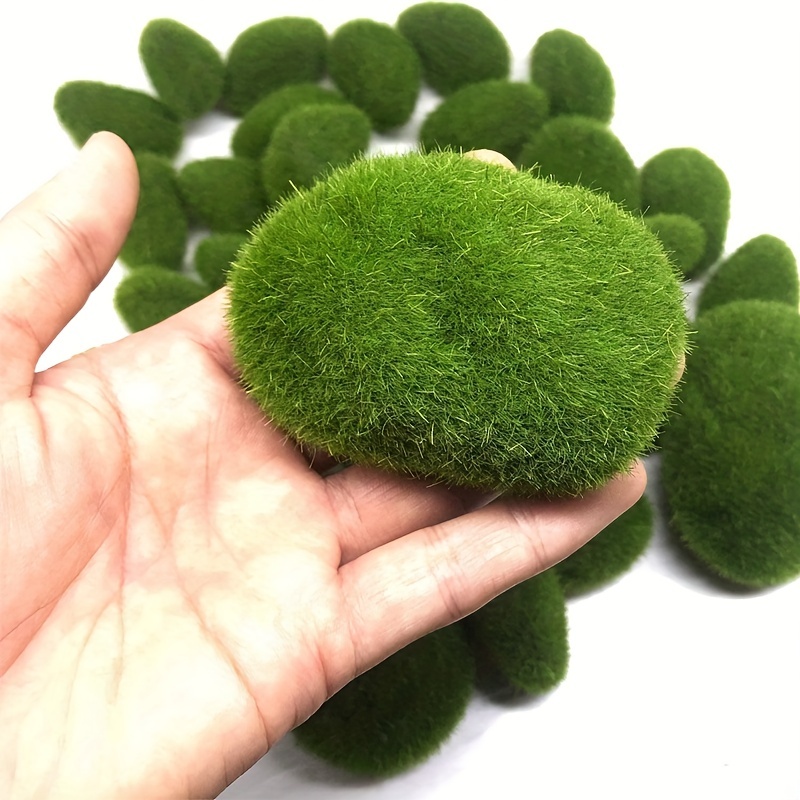Artificial Green Moss Ball Fake Stone Simulation Plant DIY