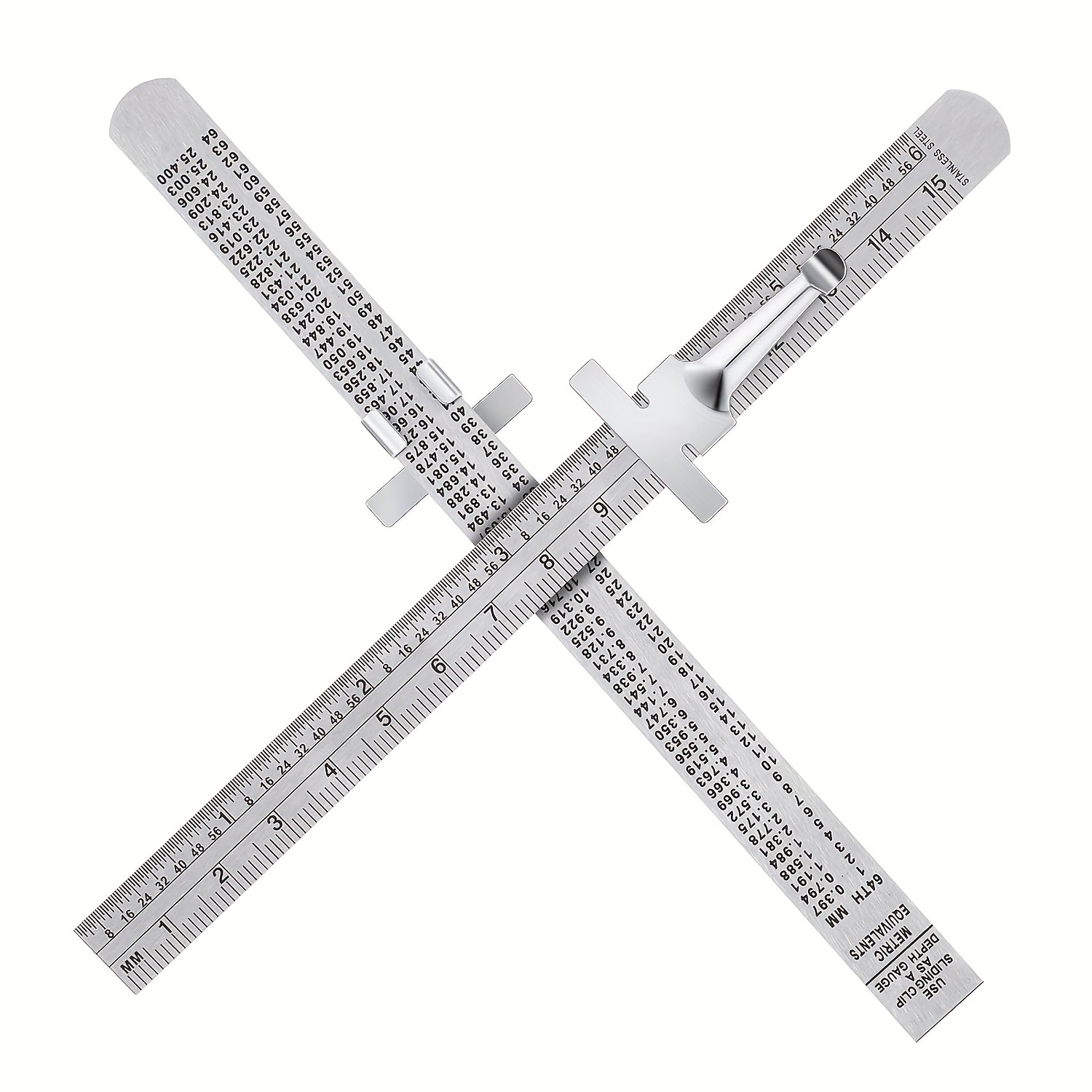 Double Side Metal Ruler, Stainless Steel Straight Ruler