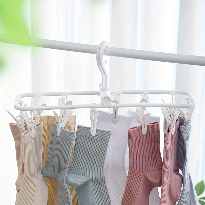 Folding Clothes Rack 12 Clips Portable Multifunctional - Temu