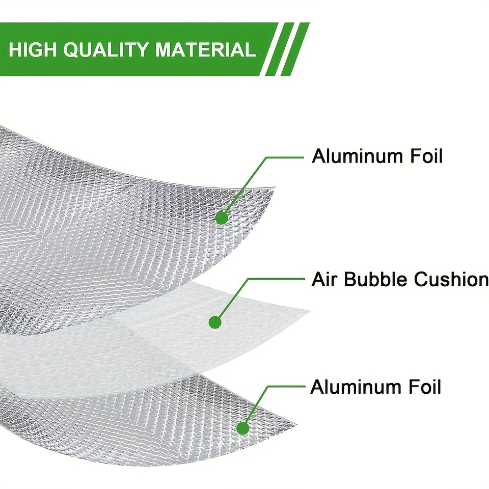 Isolante Termico Isolamento Termico In Alluminio Riflettente Multistrato Di  Bolle D'aria, Foglio Paracalore Termo Isolante Adesivo, Barriera Al Vapore  E Membrana Impermeabile, A(Size:1x10m/3.2x32.8ft) : : Fai da te