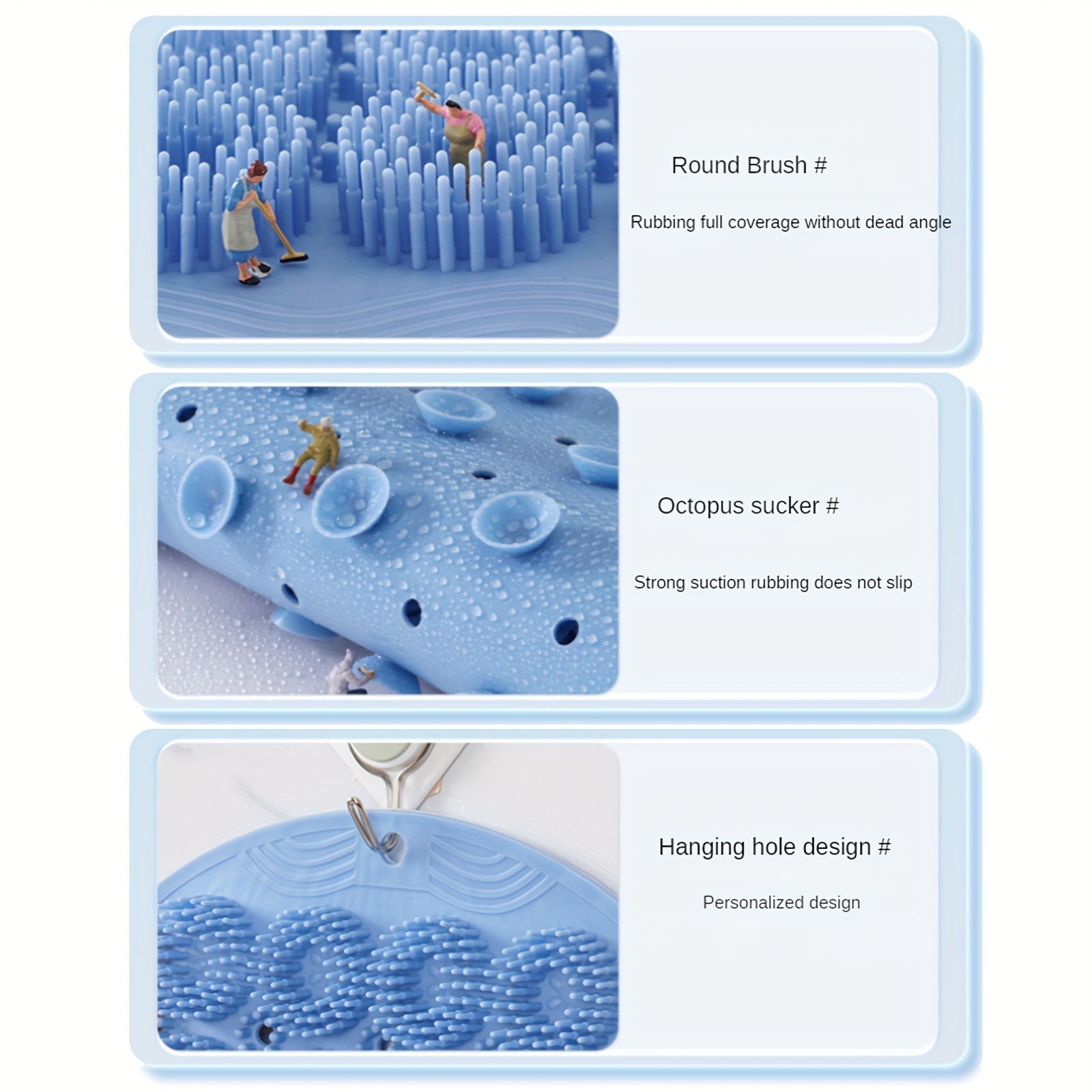 Silicone Bath Brush For Body Exfoliating Massage Bathroom Wash