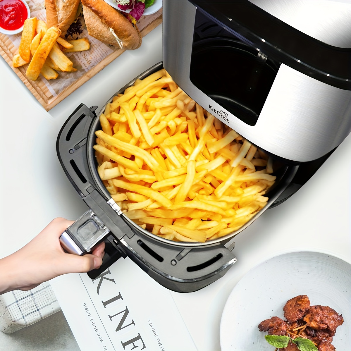 Air Fryer Oven 4 Qt, Nonstick and Dishwasher Safe Basket, 8 In-App Recipes  - The WiC Project - Faith, Product Reviews, Recipes, Giveaways