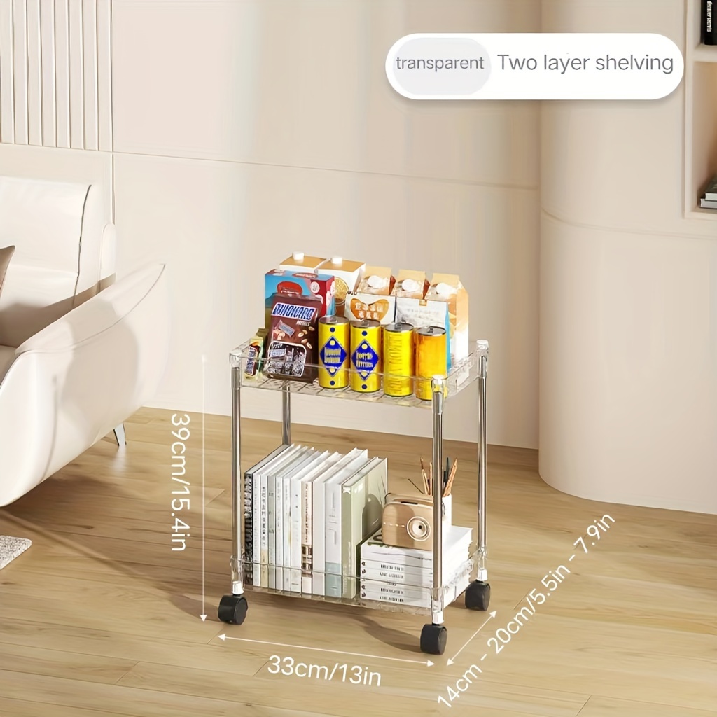 Multi layer Bathroom Shelf With Wheels Utility Rolling Cart - Temu