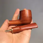 1pc small leaf sandalwood straight rod tobacco pipe boys and girls domineering tobacco pipe traditional tobacco pot pipe cigarette high end filter clean lung permanent pull rod new style tobacco pot details 6