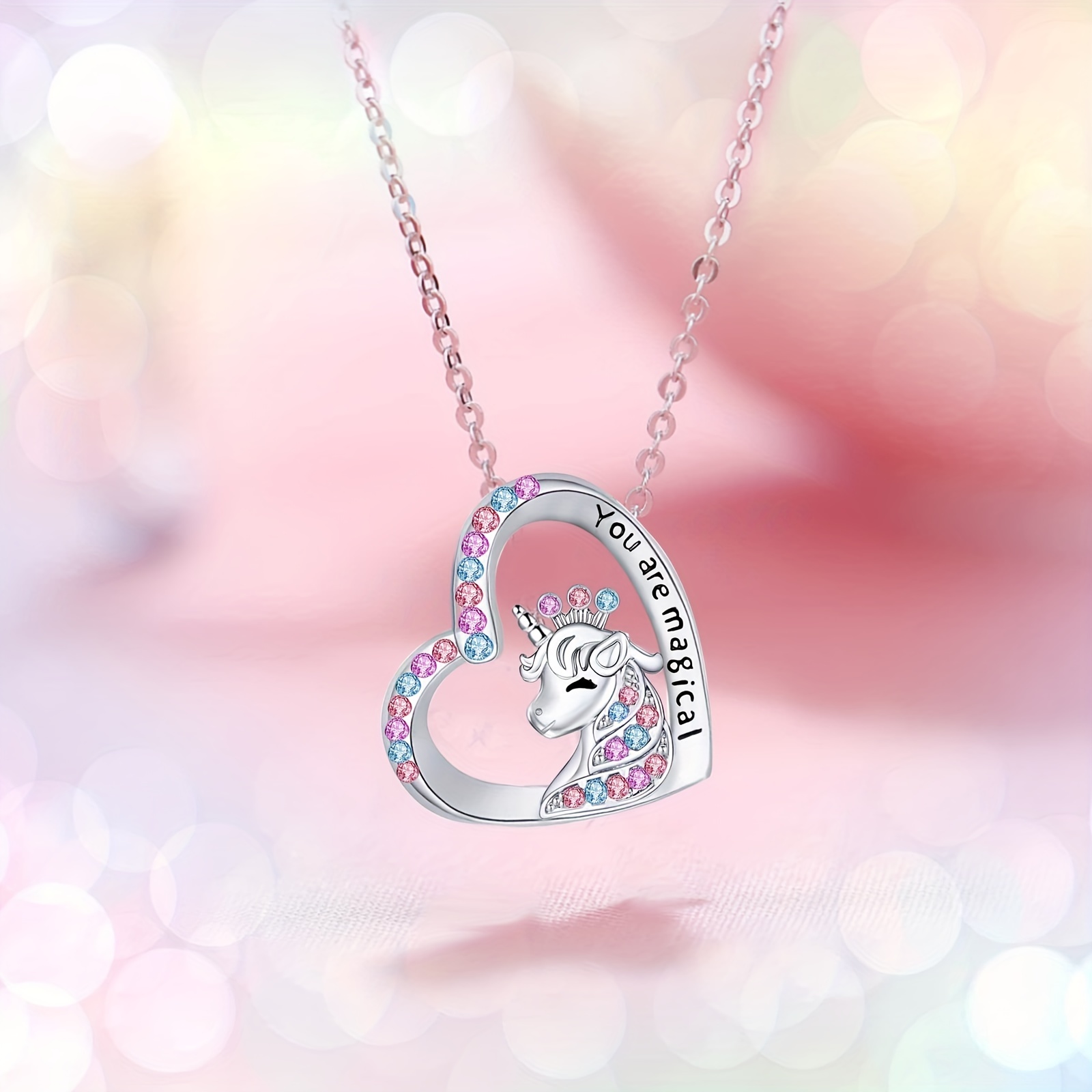 Cute Necklaces For Teen Girls, Adorable Pastel Crystal Necklace For Little  Girls, Cat Unicorn Fairy Gifts For Teens Decorative Accessories Holiday  Gift For Best Friends Boys And Girls - Temu