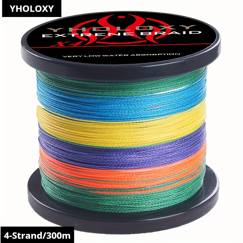 300m/984.25ft Strong Pull Wear Resistant Fishing Line, 4 Strands  Multifilament PE Anti-abrasion Braided Line, 6-100LB(2.72-45.36KG) For  Smooth Long
