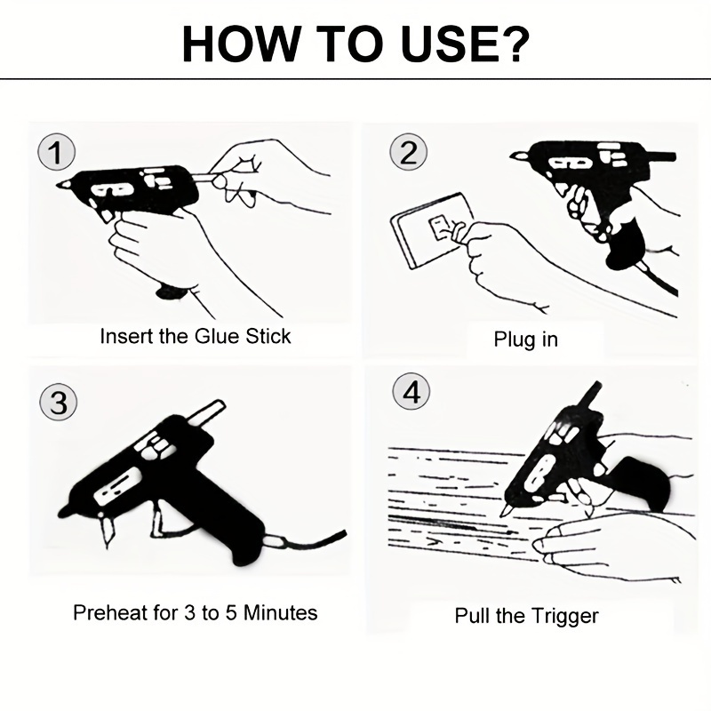 Hot Melt Glue Gun Mini Home Industrial Gun Thermal - Temu