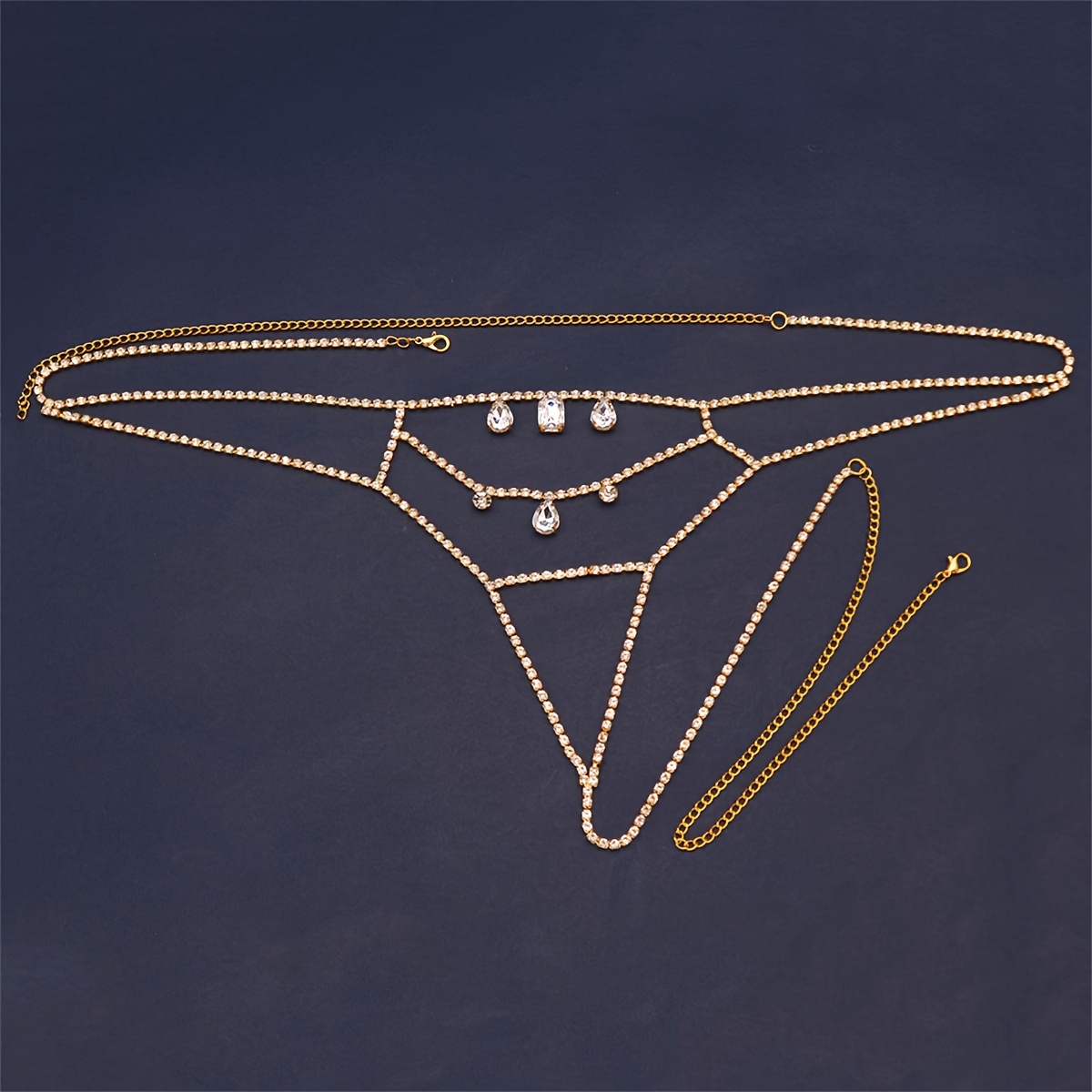 Luxury Rhinestone Body Chain Set