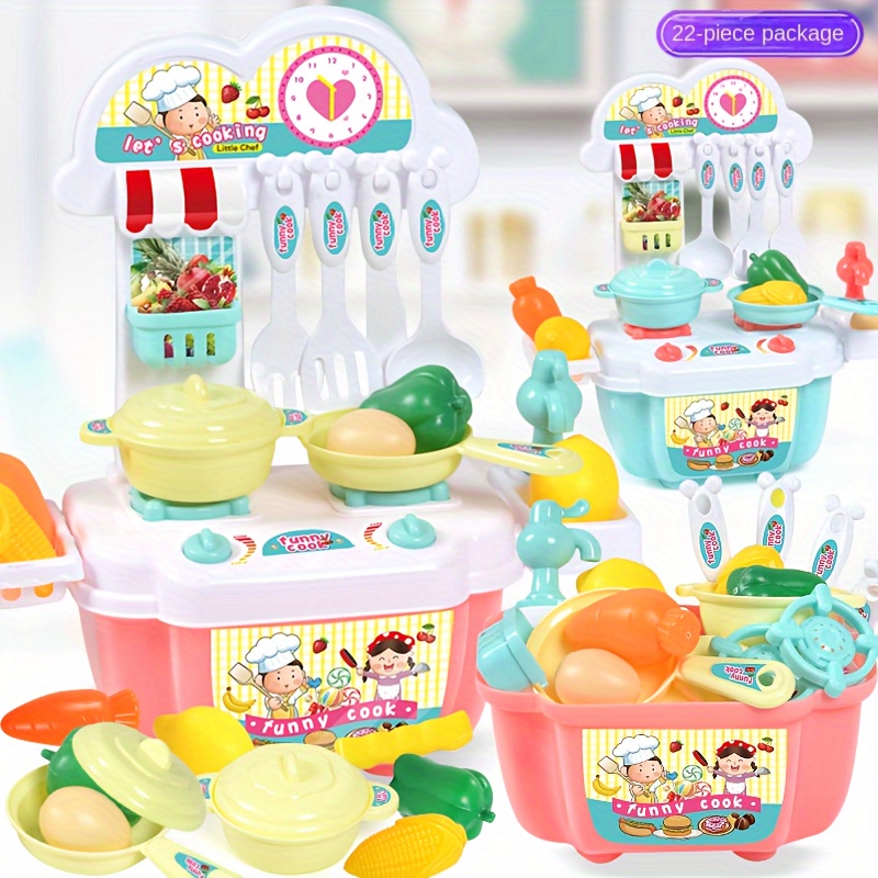 Children's Play House Kitchen Toy Set Cooking Pot Doll House - Temu