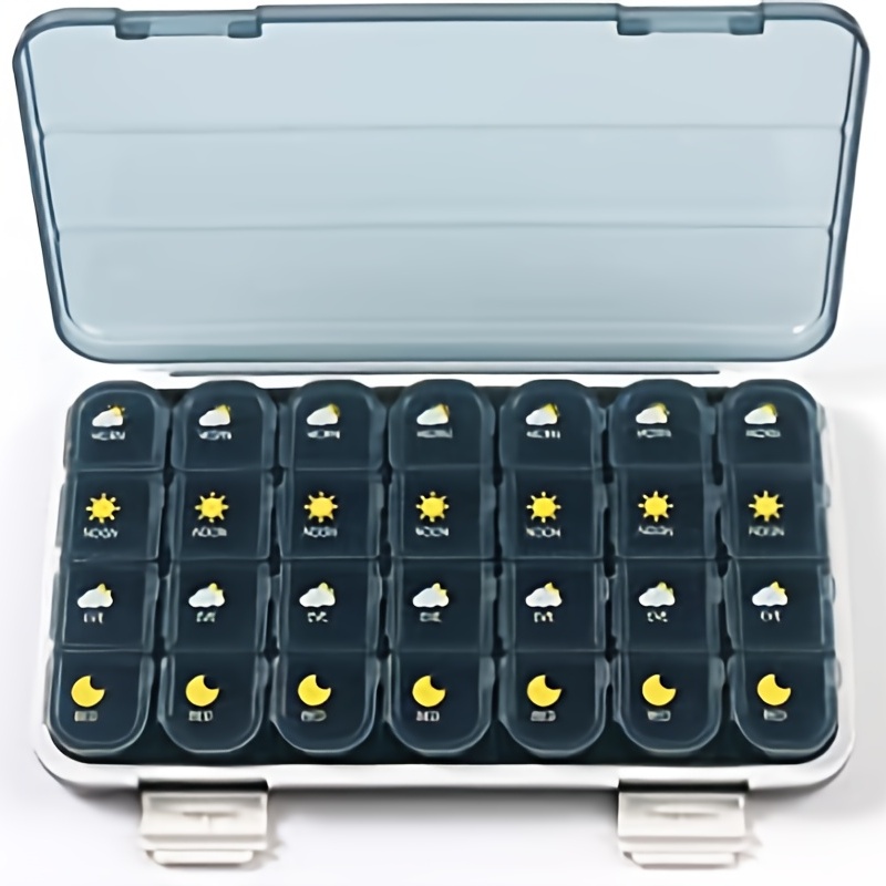 Weekly Pill Organizer 4 Times A Day Pill Organizer With - Temu