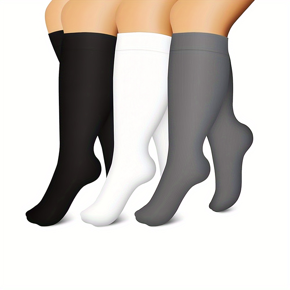 Plus Size Compression Socks Circulation 10 20 Mmhg Women - Temu