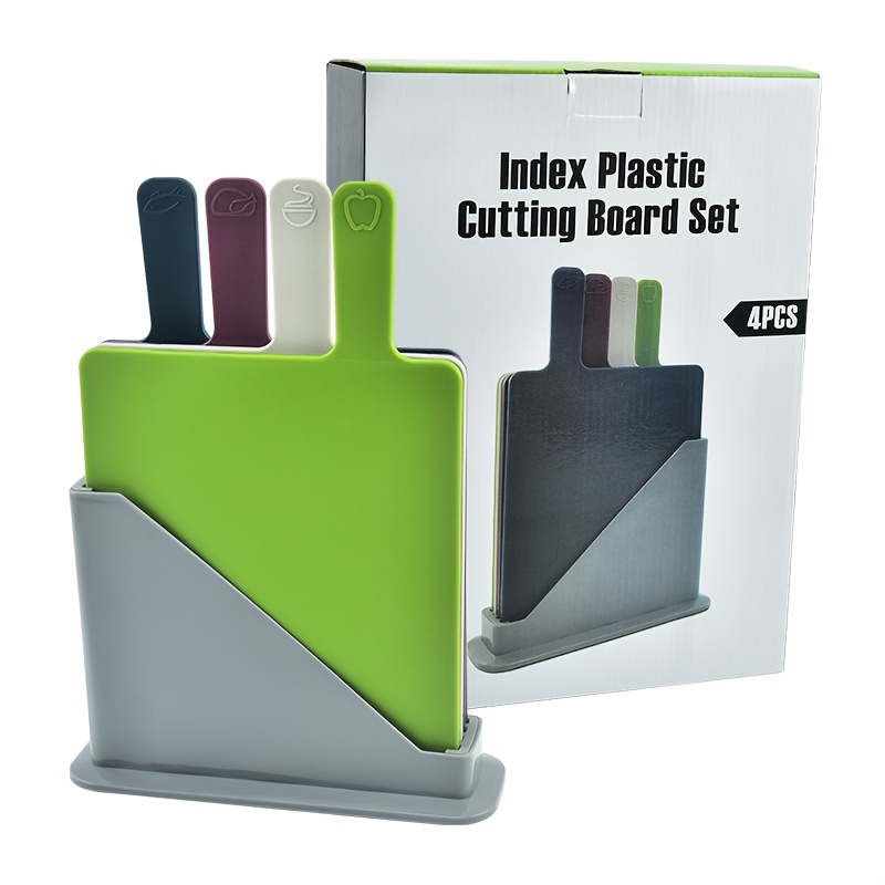 Color Coded Chopping Board Set BPA Free Antibacterial Plastic