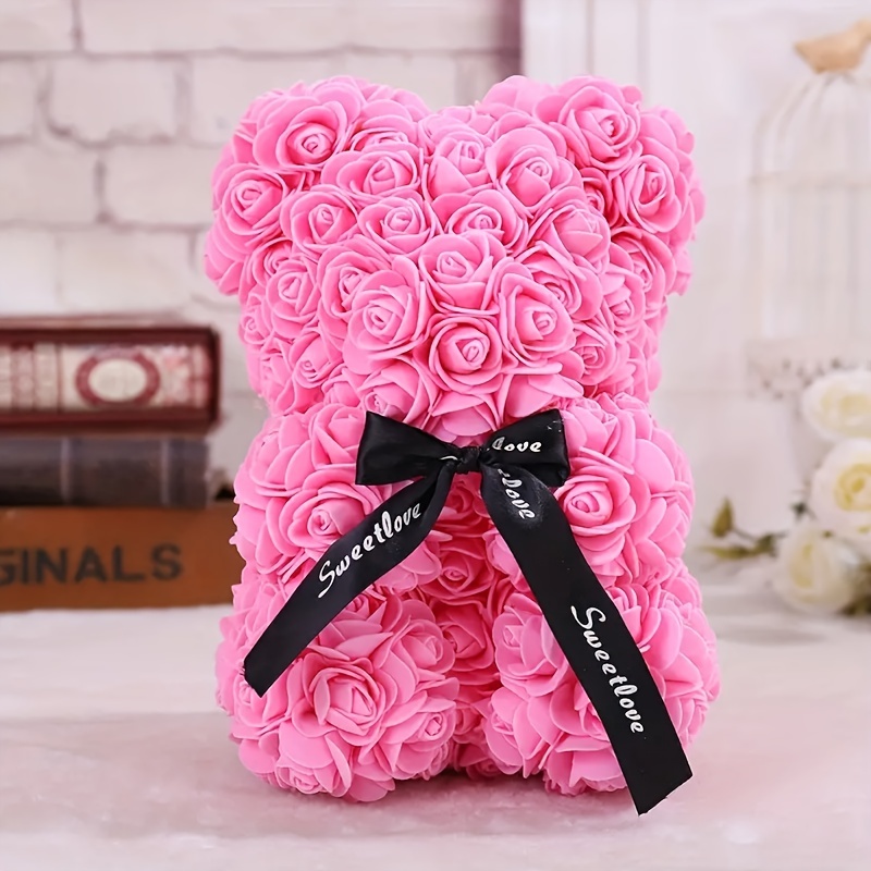  rose bearAA Gifts for Girlfriends, Gifts for Mothers,  Valentines Day Gifts, Gifts for Weddings, Mothers Day, Christmas,  Birthdays, Imitation Flowers & Eternal Flower Box Gifts (milkwhite) : Home  & Kitchen