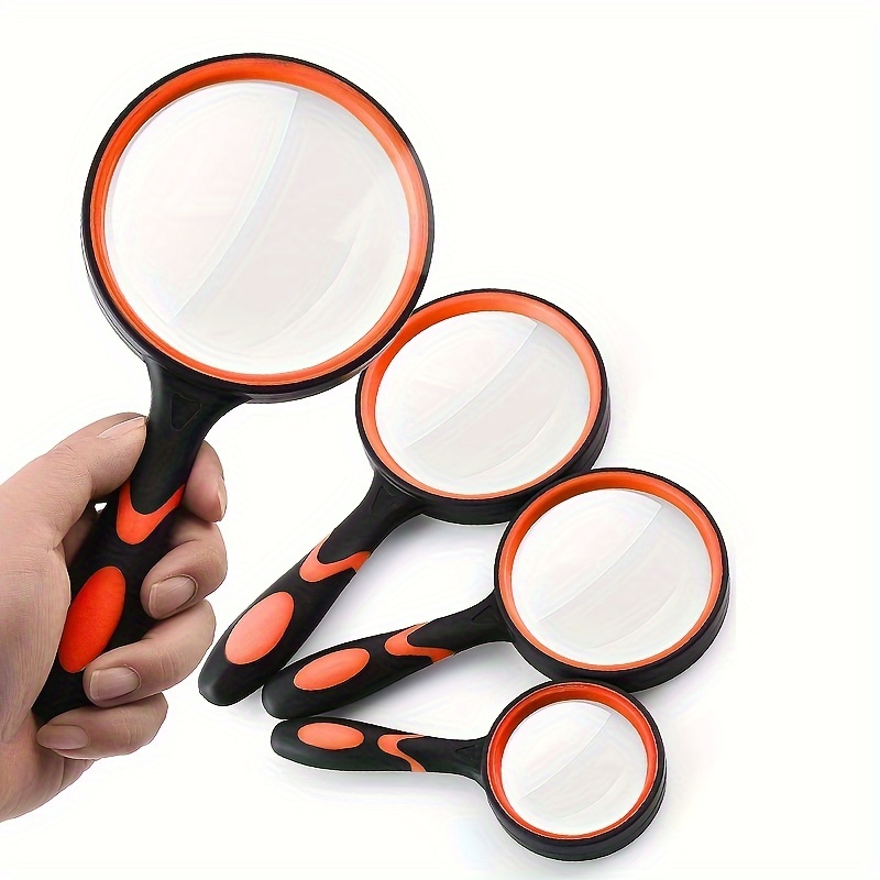 Magnifying Glass with Light, 10x 20X High Magnification, Large Handheld Magnifier with 4 LED Light, Suitable for Low Vision Seniors Reading, Jewelry